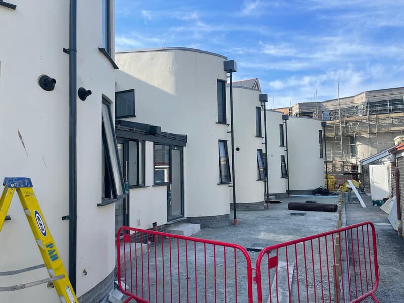 Courtyard elevations on a new development